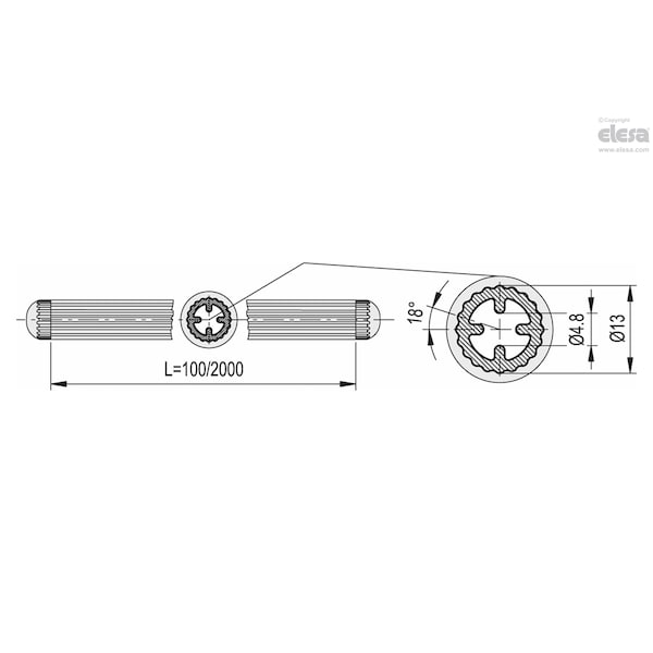 Connecting Tubes, MSR.60-T13-2000*